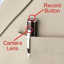 Tiny surveillance camera hidden in a pen